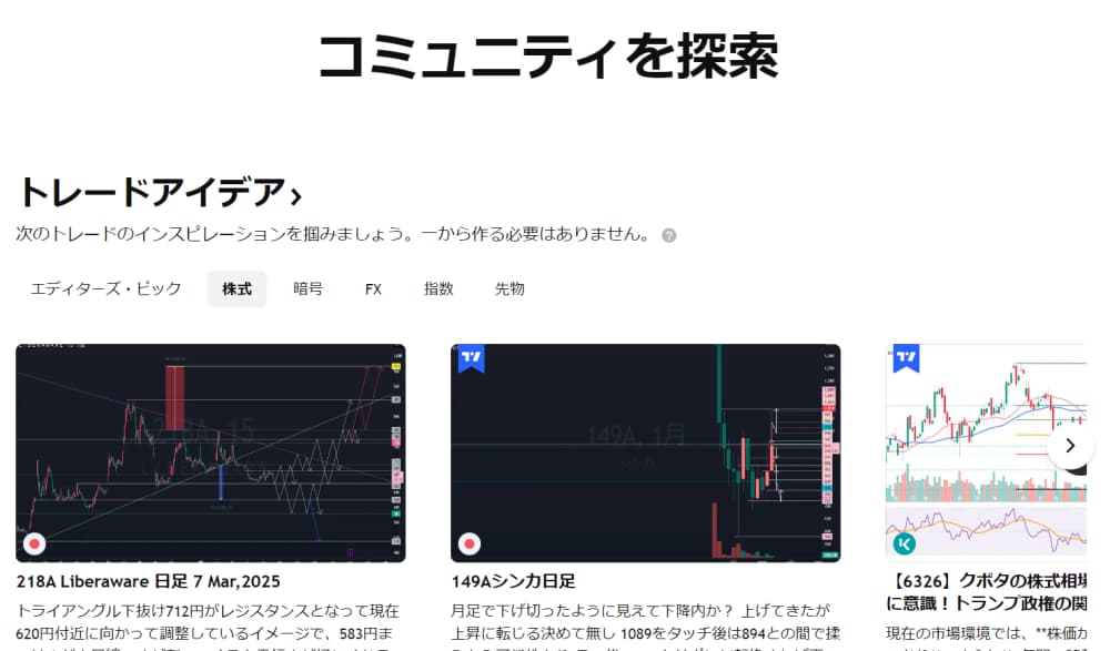 ソーシャル機能（トレーダー同士の交流）